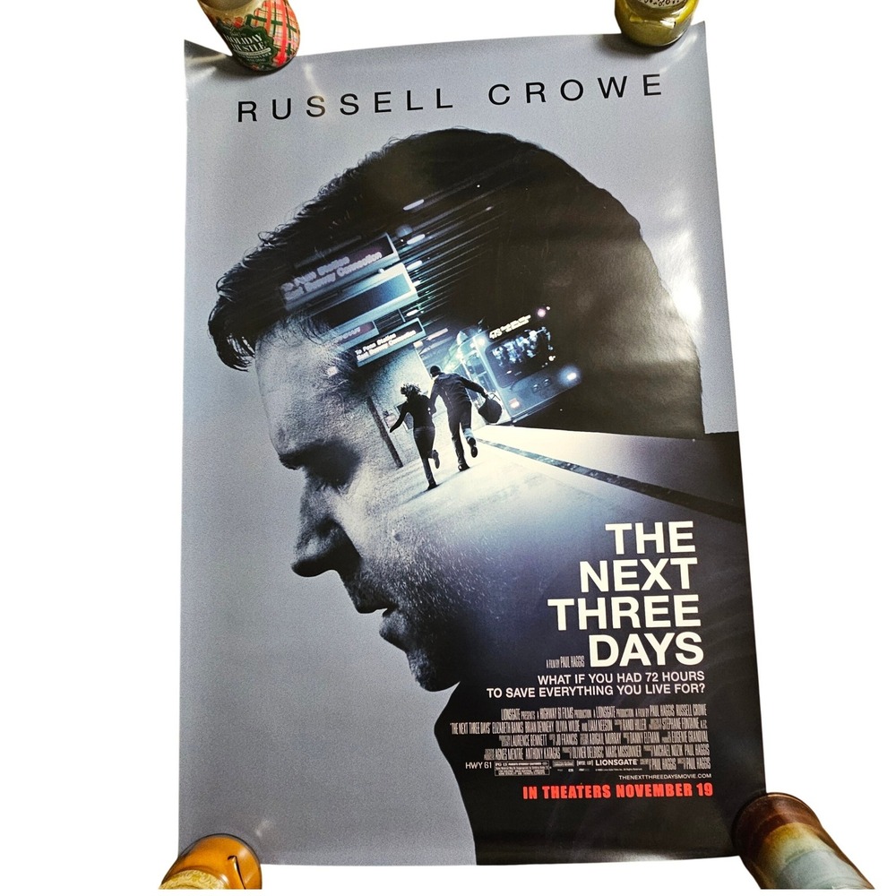 The Next‎ Three Days 2010 Original Advance Movie Poster 27x40 Russell Crowe D/S